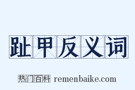 趾甲反义词是什么意思的图片